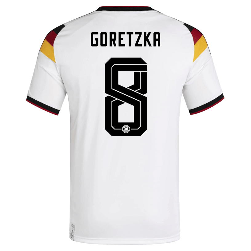 adidas Men's Goretzka Germany Home World Cup Jersey 2026 (White/Black) | SoccerWearhouse