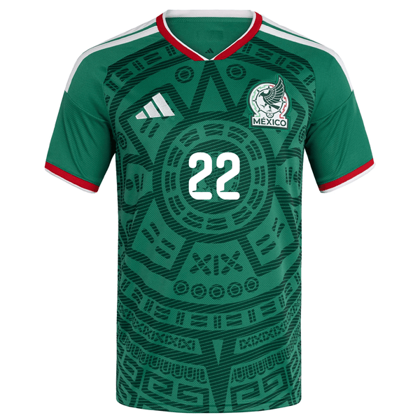 adidas Men's H. Lozano Mexico Authentic Home 2026 World Cup Jersey (Bo