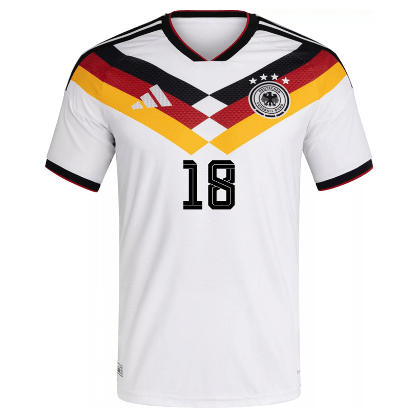 adidas Men's Henrichs Germany Authentic Home World Cup Jersey 2026 (White/Black) | SoccerWearhouse