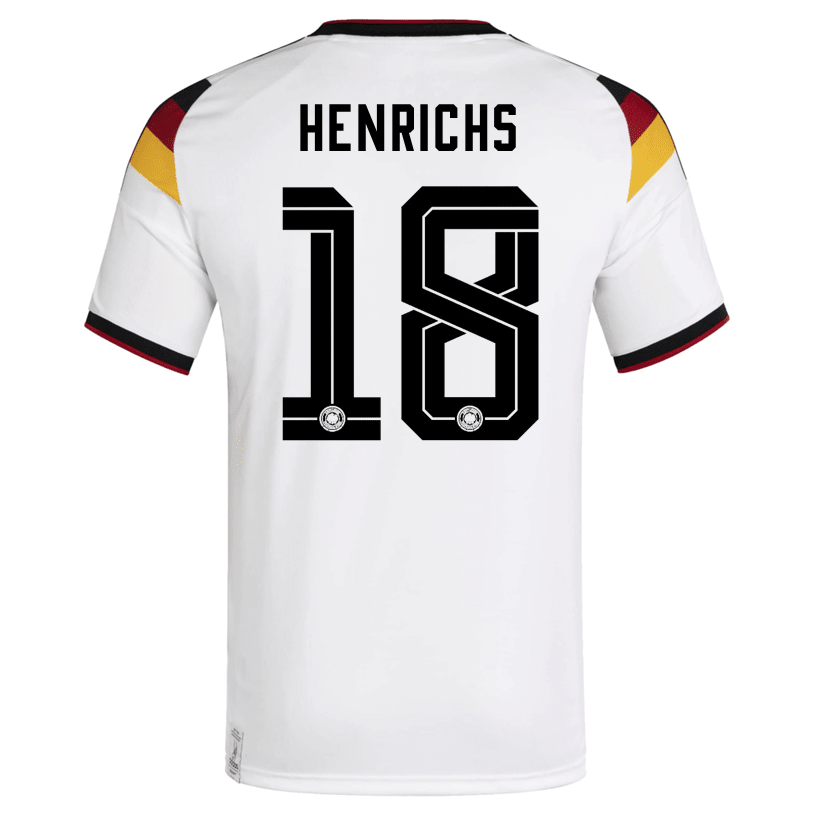 adidas Men's Henrichs Germany Home World Cup Jersey 2026 (White/Black) | SoccerWearhouse