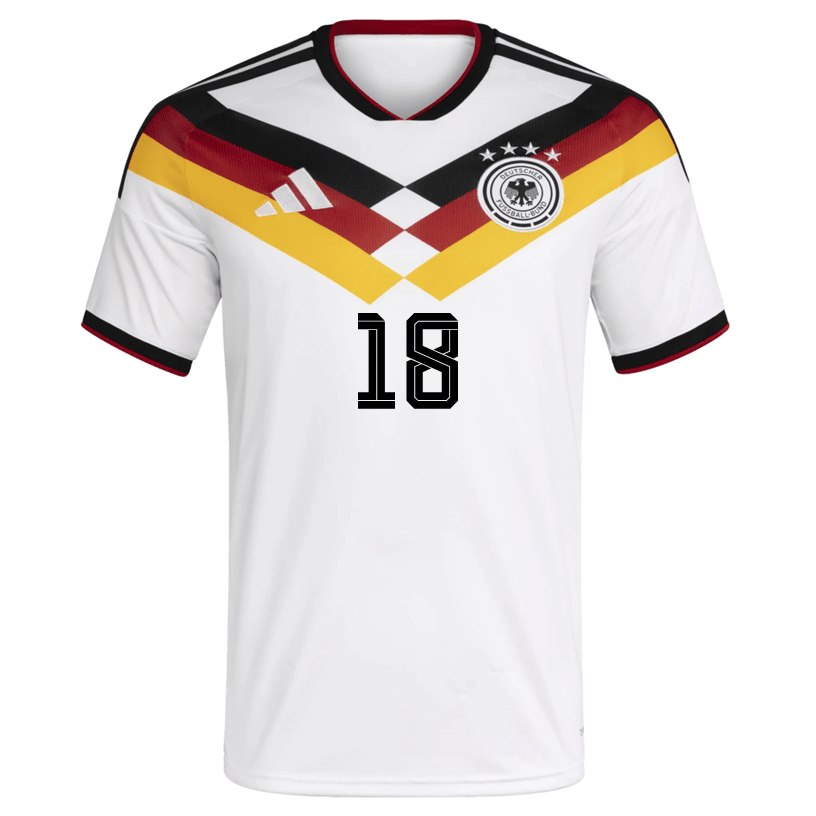 adidas Men's Henrichs Germany Home World Cup Jersey 2026 (White/Black) | SoccerWearhouse