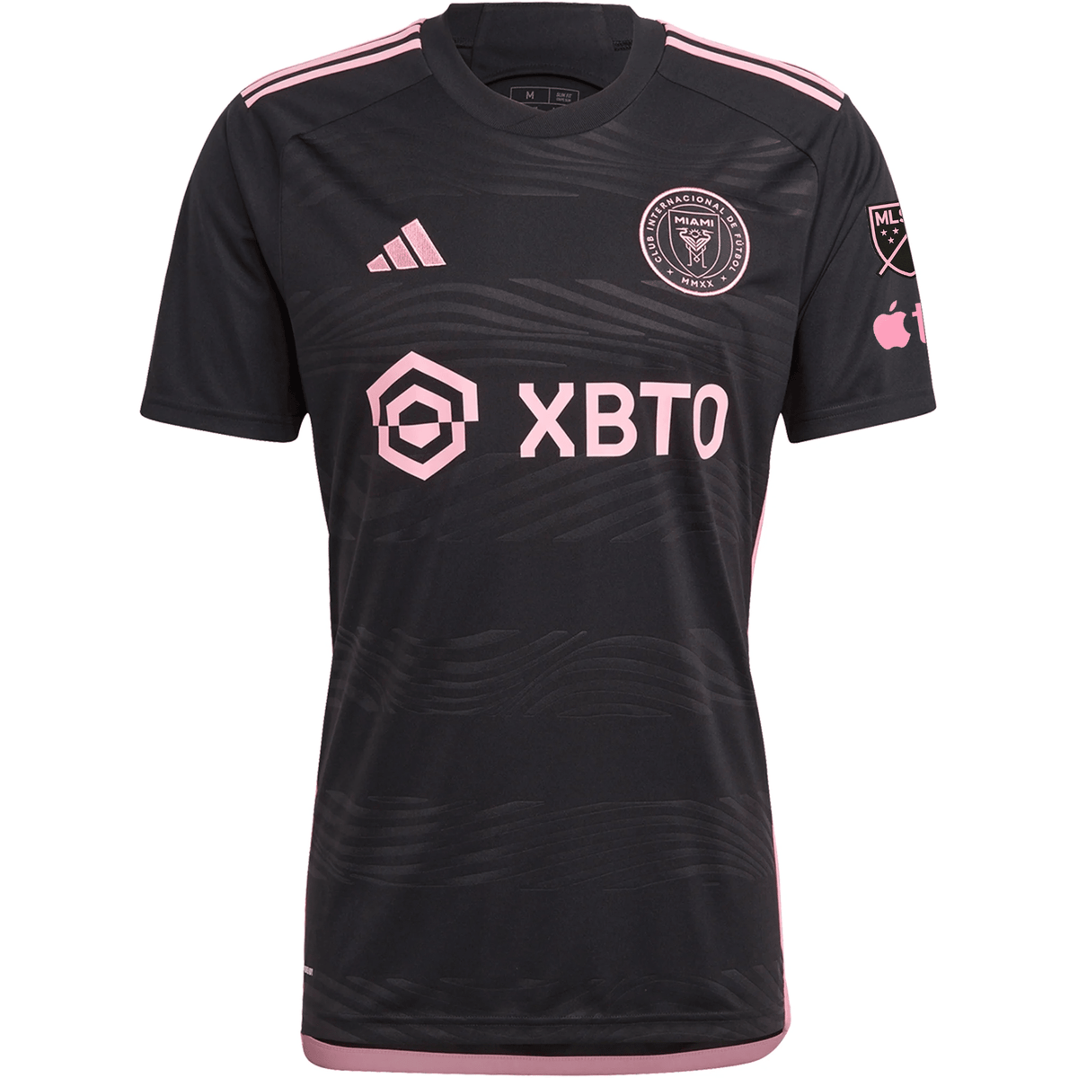 adidas Men's Inter Miami CF Lionel Messi Away Jersey W/ MLS + Apple TV Patches 23/24 (Black) | SoccerWearhouse