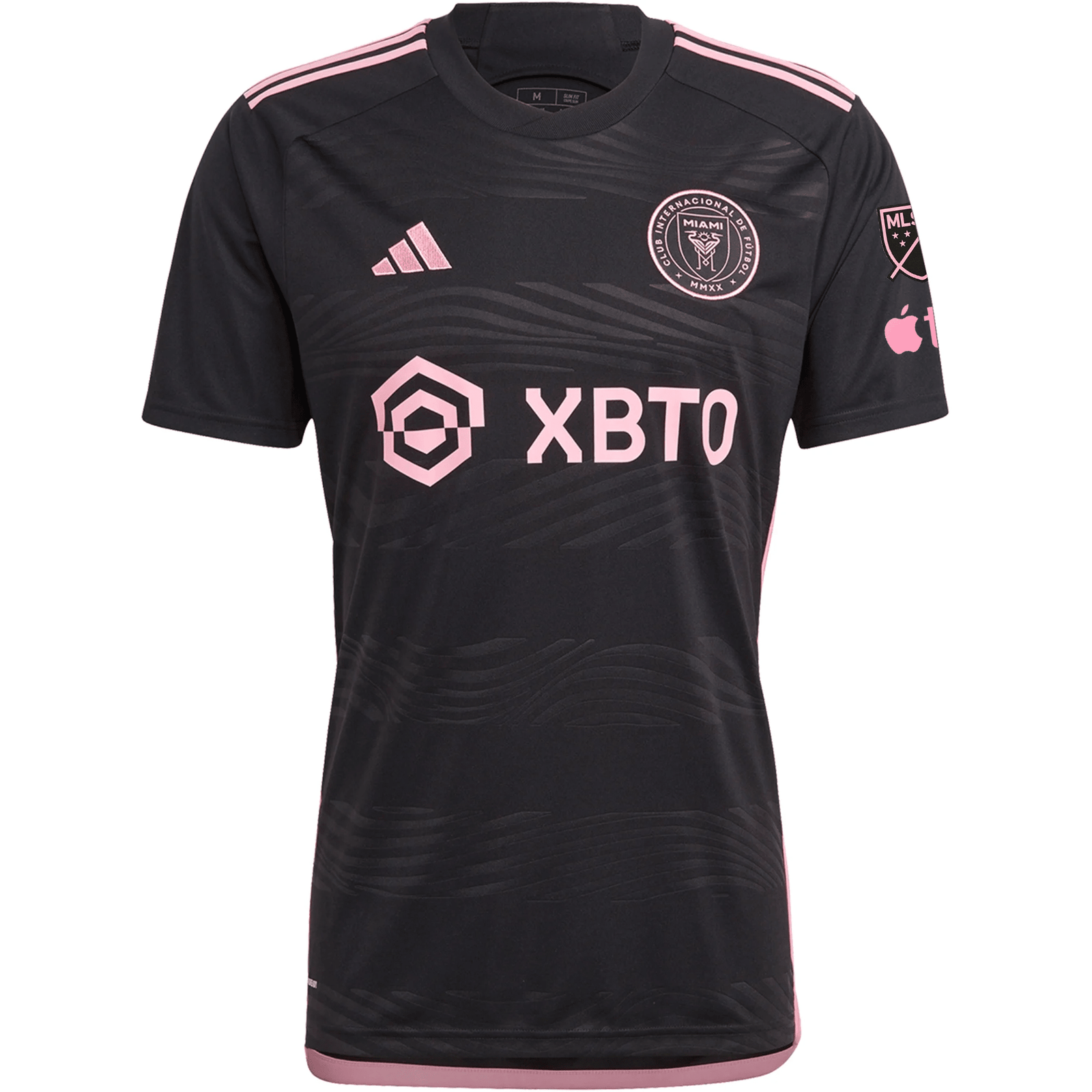 adidas Men's Inter Miami CF Lionel Messi Away Jersey W/ MLS + Apple TV Patches 23/24 (Black) | SoccerWearhouse