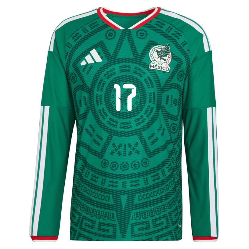 adidas Men's J. Corona Mexico Long - Sleeve Authentic Home Jersey 2026 (Bold Green) | SoccerWearhouse