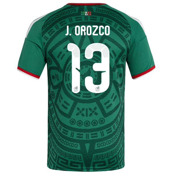 adidas Men's J. Orozco Mexico Home 2026 World Cup Jersey (Bold Green)