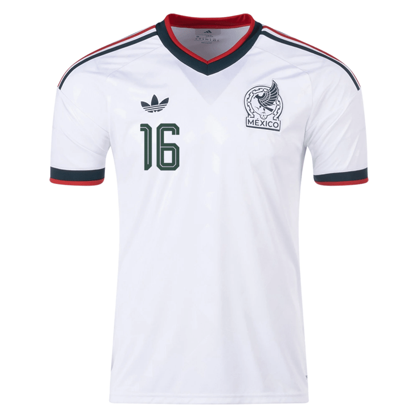 adidas Men's J. Quinones Mexico 2026 Away Stadium Jersey (White) | SoccerWearhouse