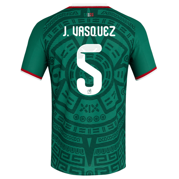 adidas Men's J. Vasquez Mexico Authentic Home 2026 World Cup Jersey (B