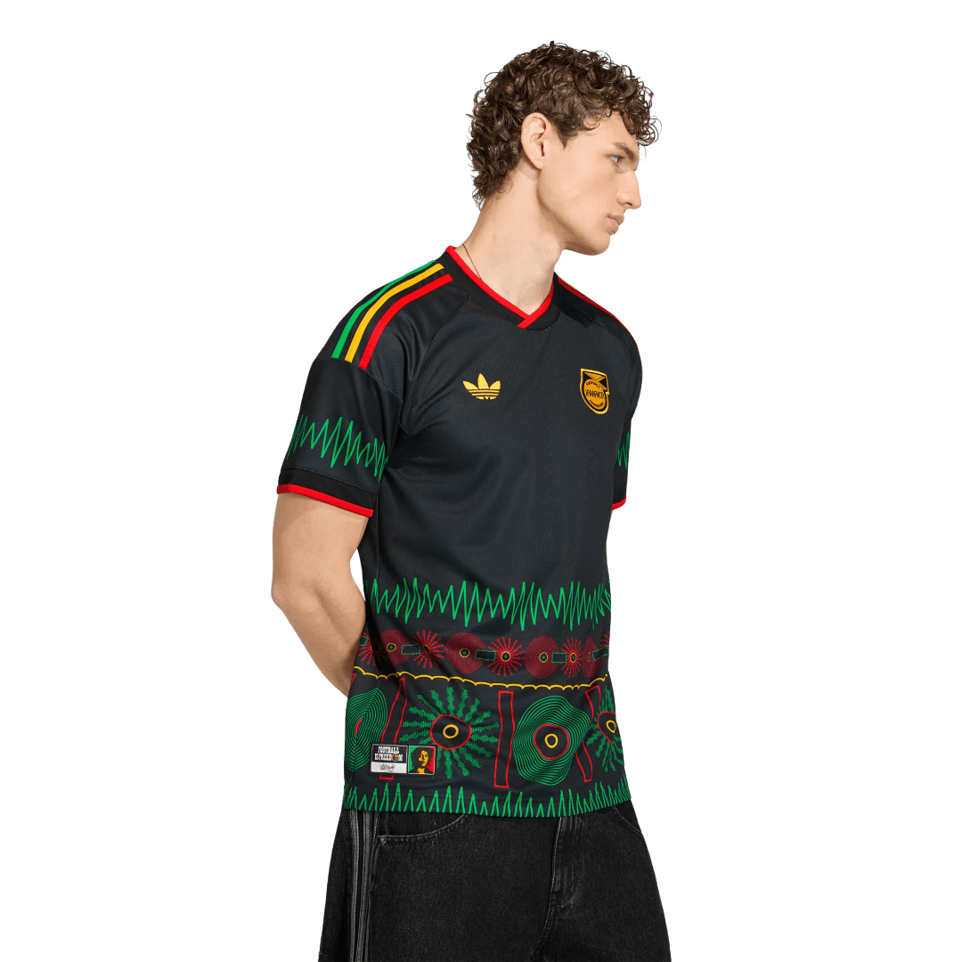 adidas Men's Jamaica 2026 Away Stadium Jersey (Black/Multi) | SoccerWearhouse