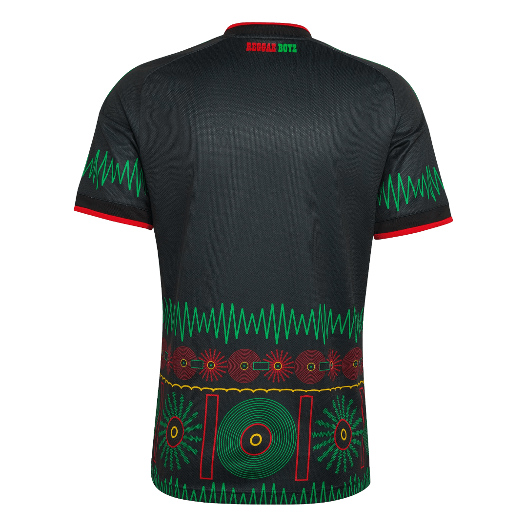 adidas Men's Jamaica 2026 Away Stadium Jersey (Black/Multi) | SoccerWearhouse