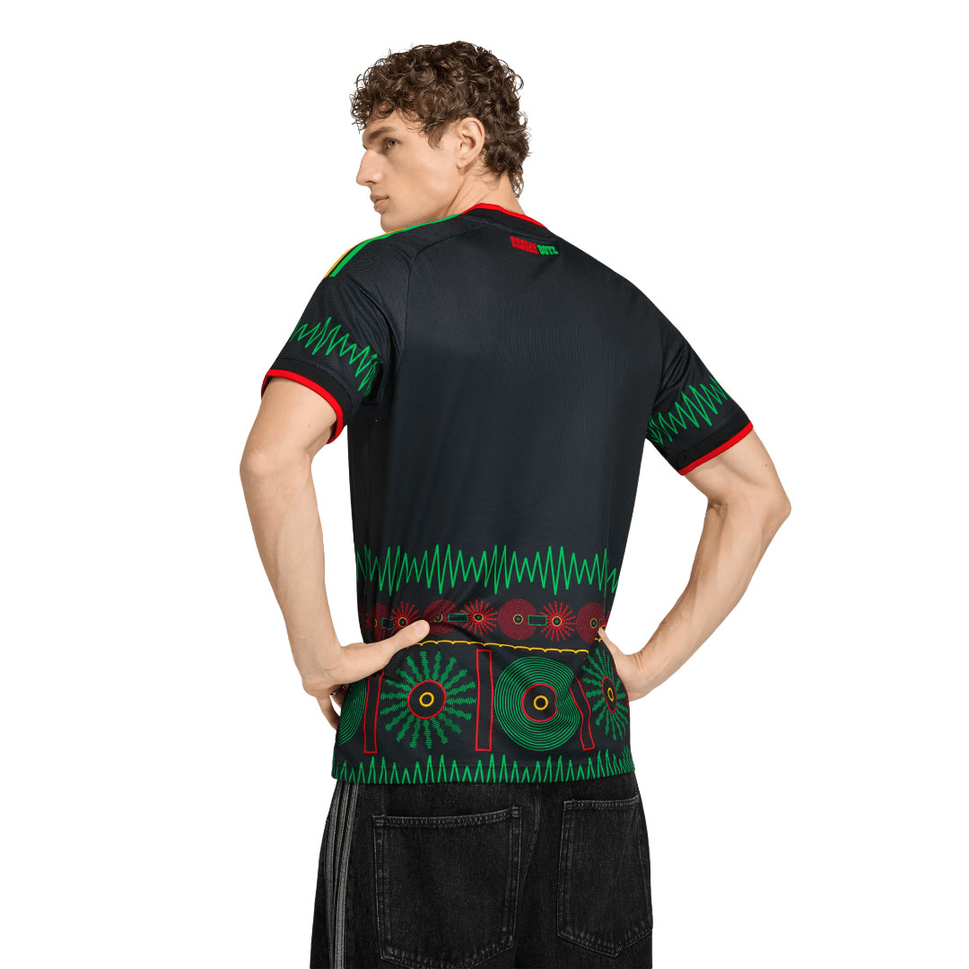 adidas Men's Jamaica 2026 Away Stadium Jersey (Black/Multi) | SoccerWearhouse