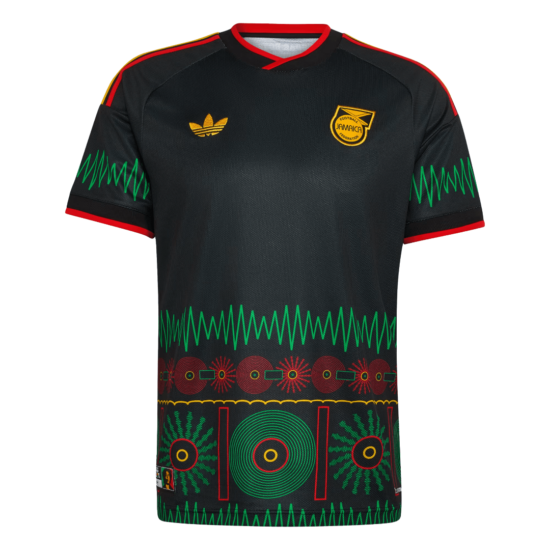 adidas Men's Jamaica 2026 Away Stadium Jersey (Black/Multi) | SoccerWearhouse