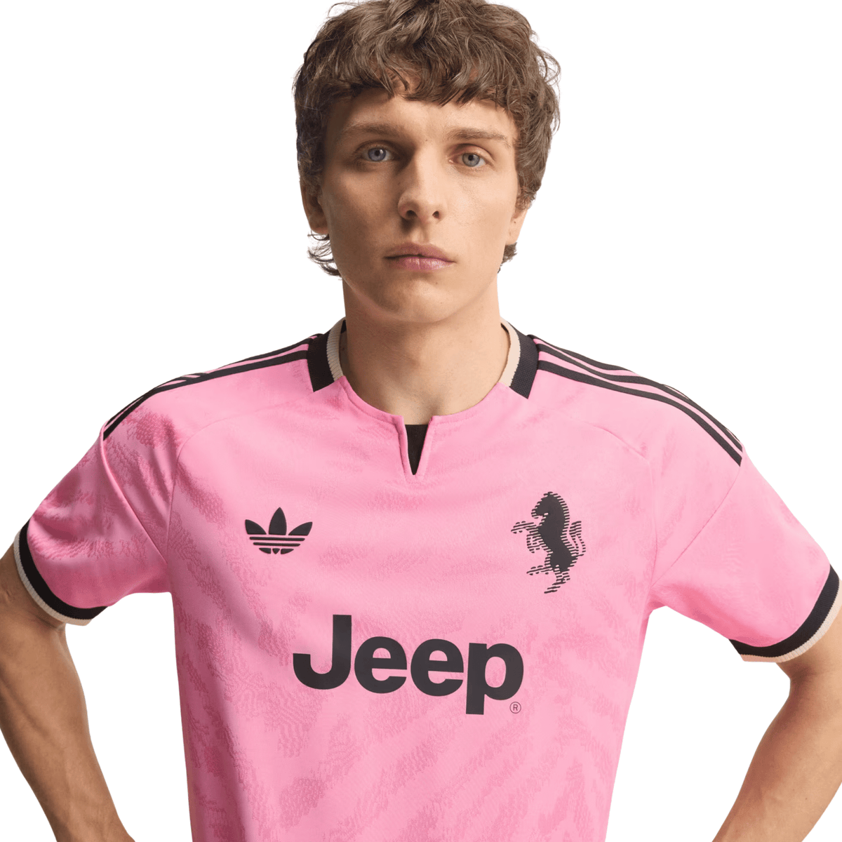 adidas Mens Juventus Authentic Away Jersey 26/27 (Pink/Black) | SoccerWearhouse