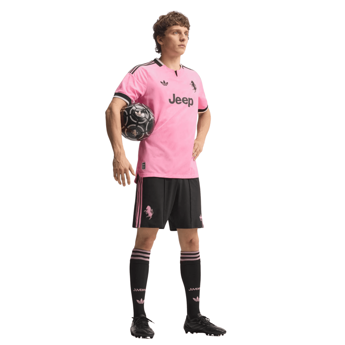 adidas Mens Juventus Authentic Away Jersey 26/27 (Pink/Black) | SoccerWearhouse