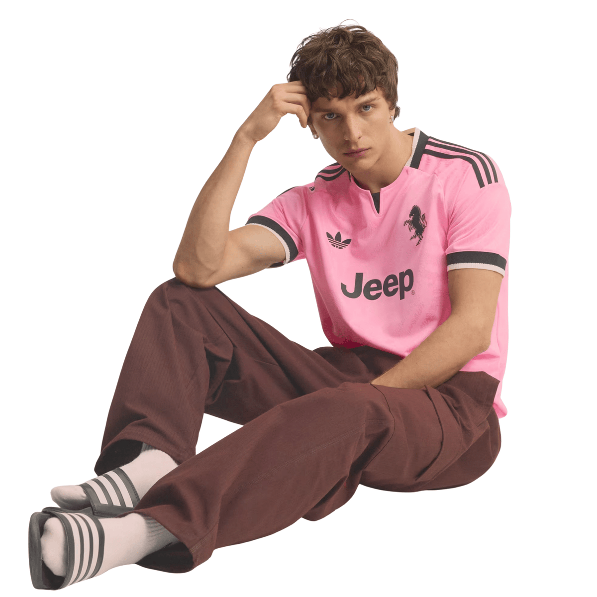adidas Mens Juventus Authentic Away Jersey 26/27 (Pink/Black) | SoccerWearhouse