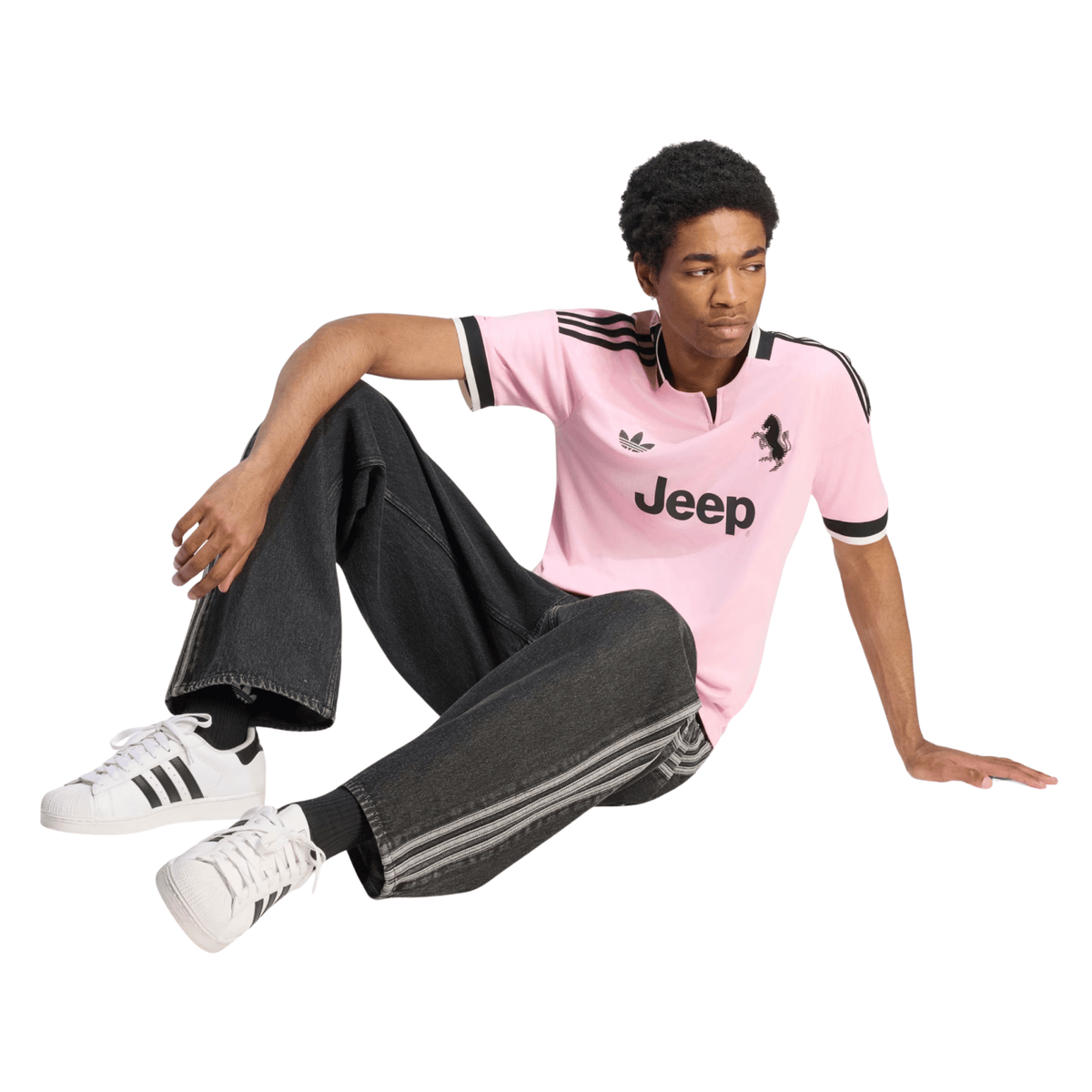 adidas Mens Juventus Away Jersey 26/27 (Pink/Black) | SoccerWearhouse