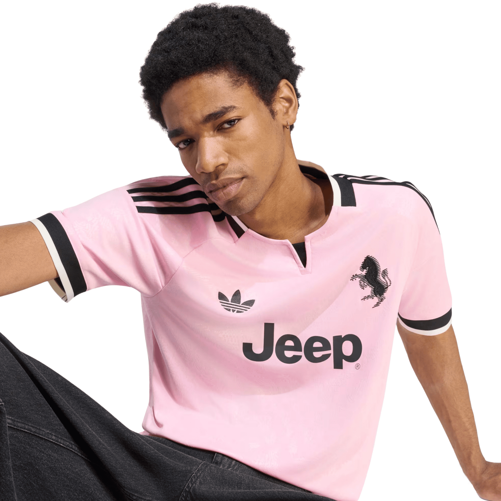 adidas Mens Juventus Away Jersey 26/27 (Pink/Black) | SoccerWearhouse