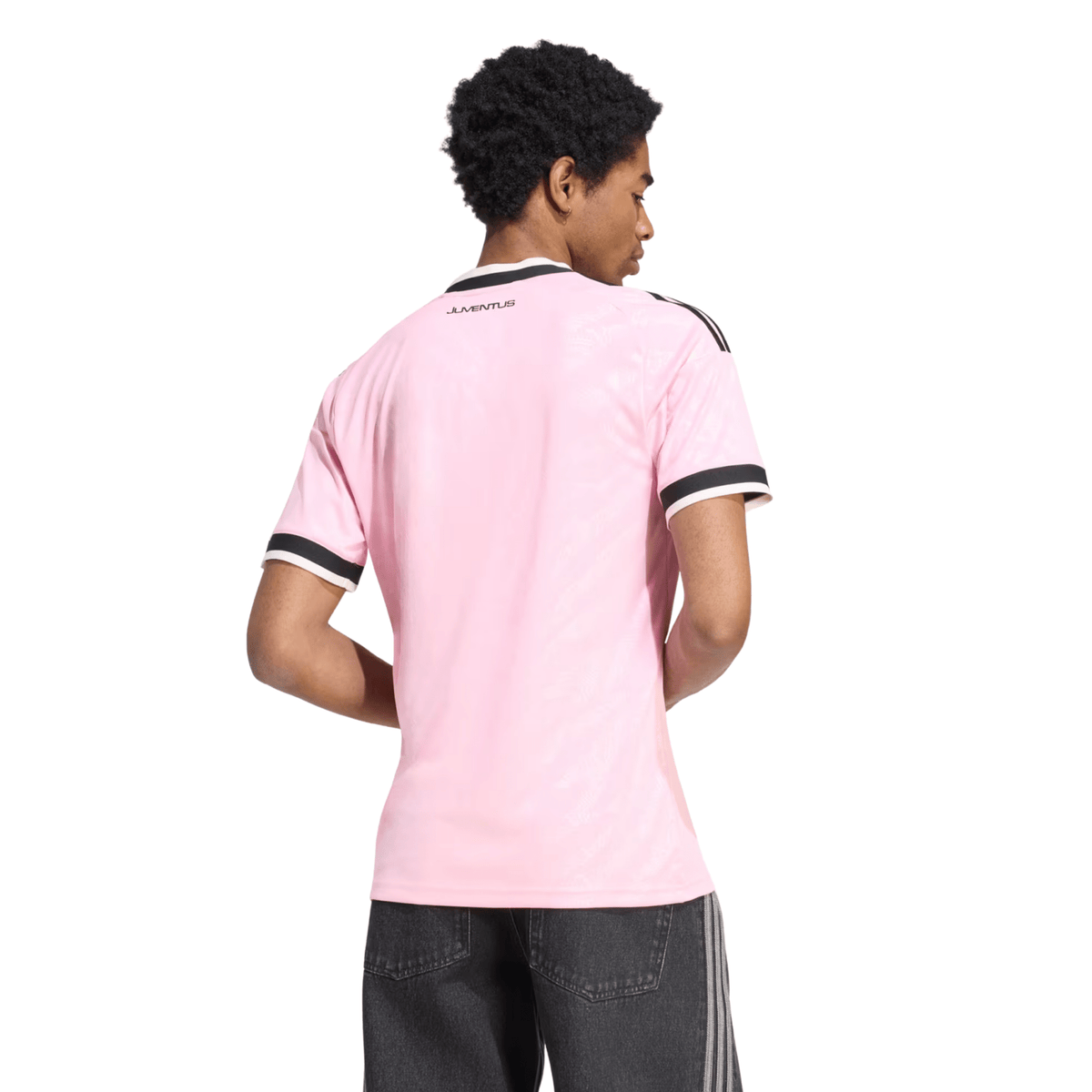 adidas Mens Juventus Away Jersey 26/27 (Pink/Black) | SoccerWearhouse
