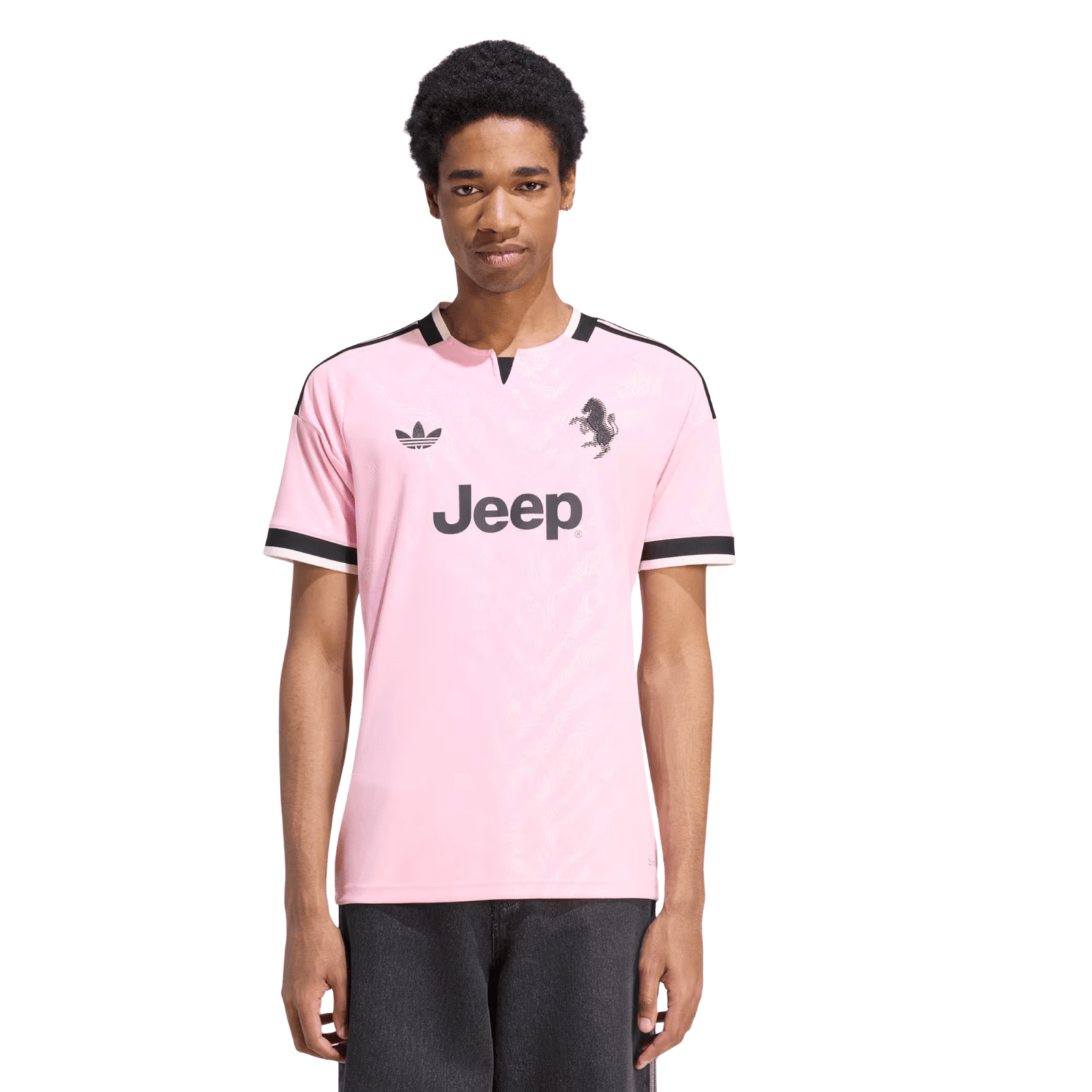 adidas Mens Juventus Away Jersey 26/27 (Pink/Black) | SoccerWearhouse