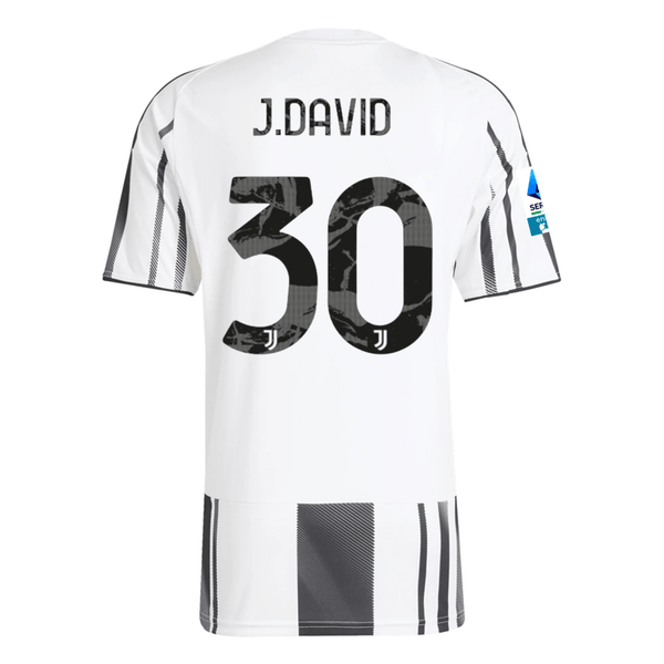 Juventus ユニフォーム s adidas Men's Juventus J. David Home Jersey w/ Serie A Patch 25/26 (Whi