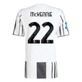 adidas Men's Juventus Weston McKennie Home Jersey w/ Serie A Patch 25/26 (White/Black/Pink)