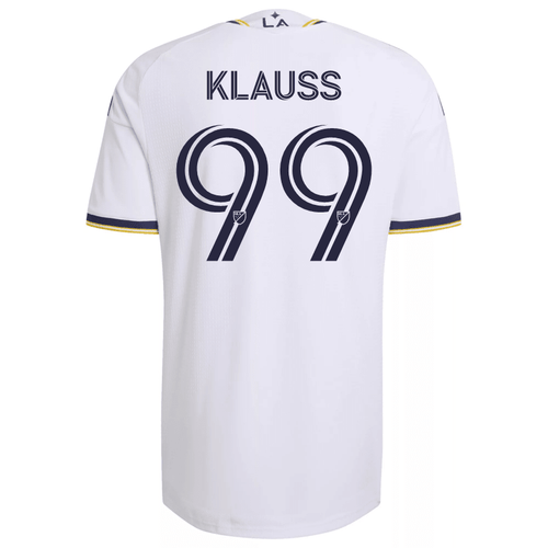 adidas Men's Klauss LA Galaxy Authentic Match Home Jersey 26/27 (White) - M