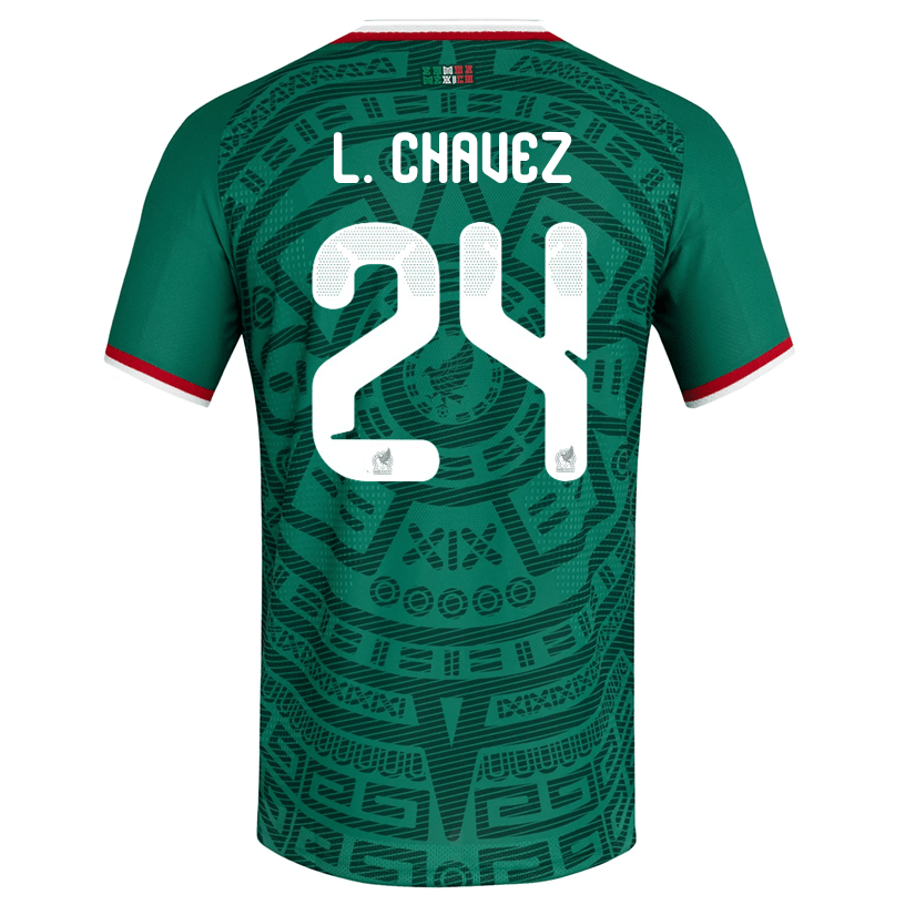 adidas Men's L. Chavez Mexico Authentic Home 2026 World Cup Jersey (Bold Green) | SoccerWearhouse