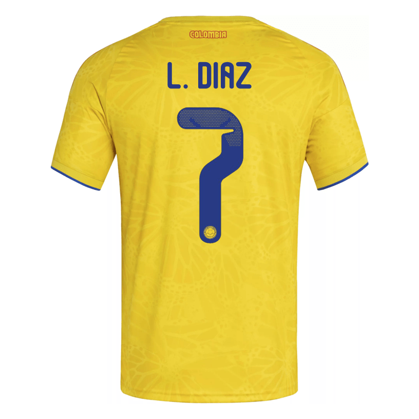 adidas Men's L. Diaz Colombia 2026 Authentic Home Jersey (Impact Yellow) | SoccerWearhouse