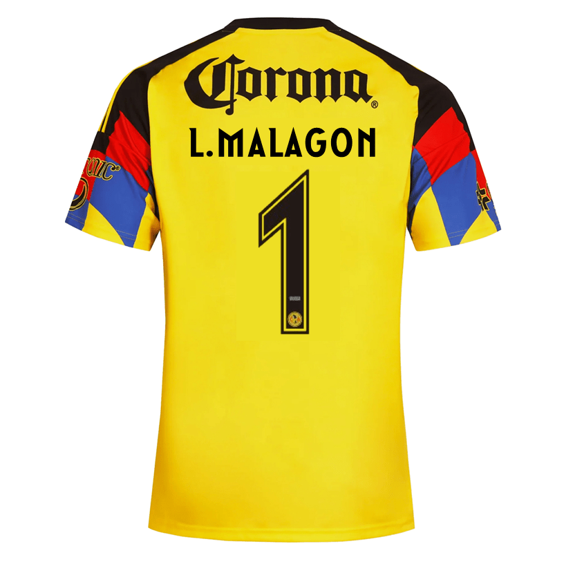 adidas Men's L. Malagon Club America Home Jersey 25/26 (Yellow) | SoccerWearhouse