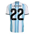 adidas Men's Lautaro Argentina 2026 Home World Cup Jersey (White/Icey Light Blue)