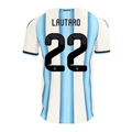 adidas Men's Lautaro Argentina Match Authentic Player 2026 Home Jersey (White/Icy Blue)