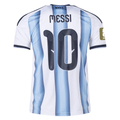 adidas Men's Lionel Messi Argentina 2026 Home World Cup 2026 Jersey w/ FIFA World Cup 26™ Patch (White/Icey Light Blue)