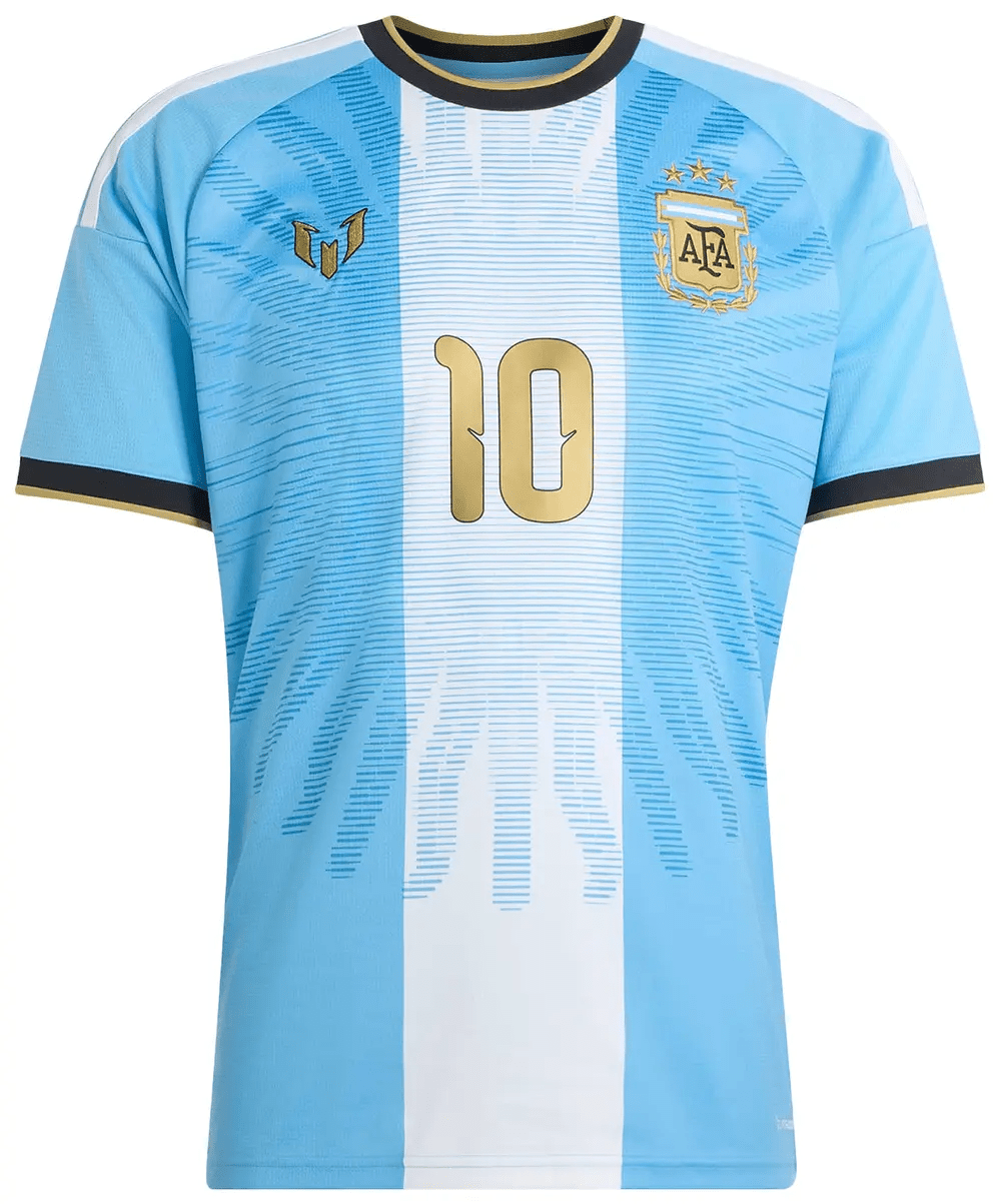 adidas Mens Lionel Messi Argentina Home Anniversary Jersey 2026 (Blue/White) | SoccerWearhouse