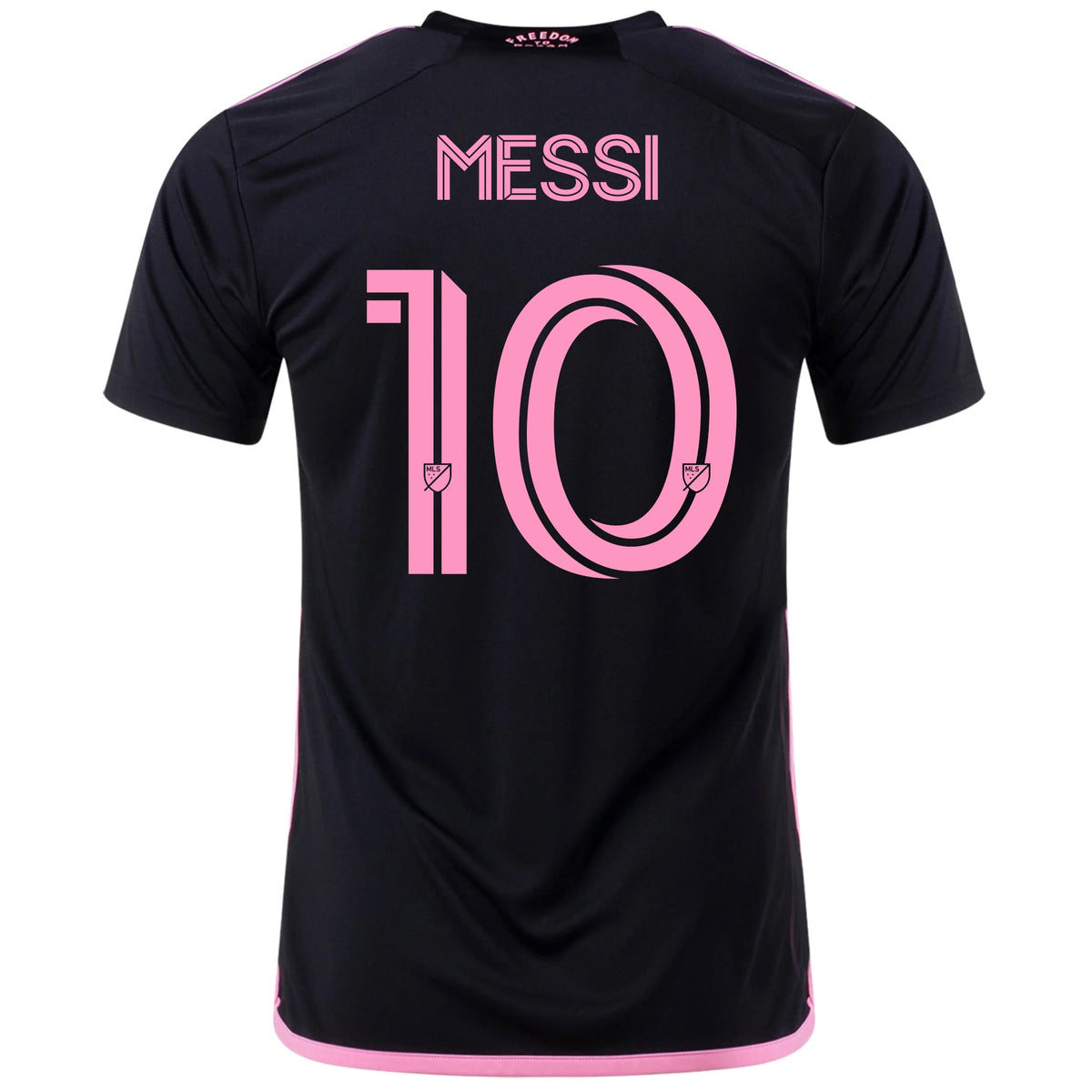 adidas Men's Lionel Messi Inter Miami Away Jersey 23/24 (Black/True Pink) | SoccerWearhouse