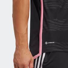 adidas Men's Lionel Messi Inter Miami Away Jersey 23/24 w/ MLS Apple + Sponsors Patches (Black/True Pink) | SoccerWearhouse