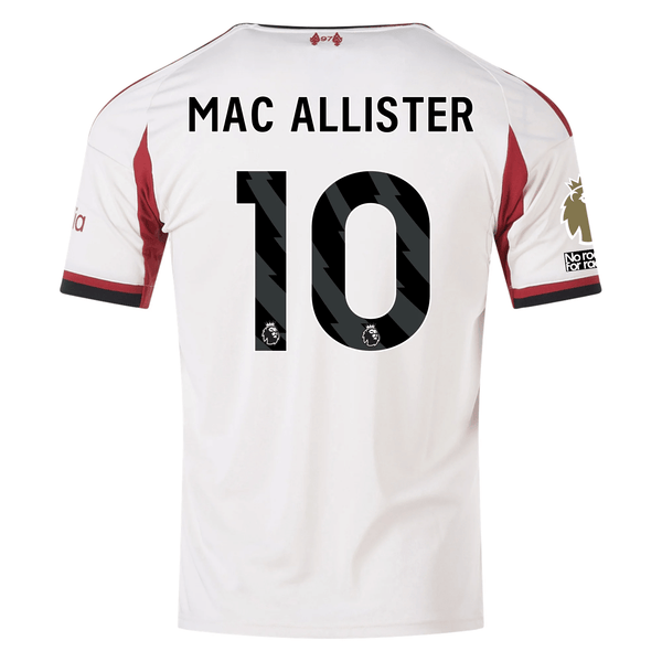 adidas Men's Liverpool Alexis Mac Allister Away Jersey w/ EPL Champion