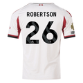 adidas Men's Liverpool Andy Robertson Away Jersey w/ EPL Champions Patch 25/26 (Wonder White)