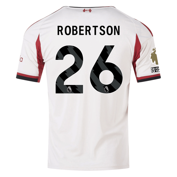 adidas Men's Liverpool Andy Robertson Away Jersey w/ EPL Champions Pat