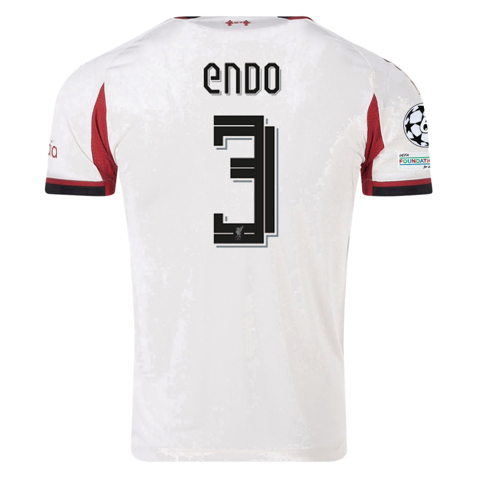 adidas Men's Liverpool Authentic Endo Away Jersey w/ Champions League Patches 25/26 (Wonder White) | SoccerWearhouse
