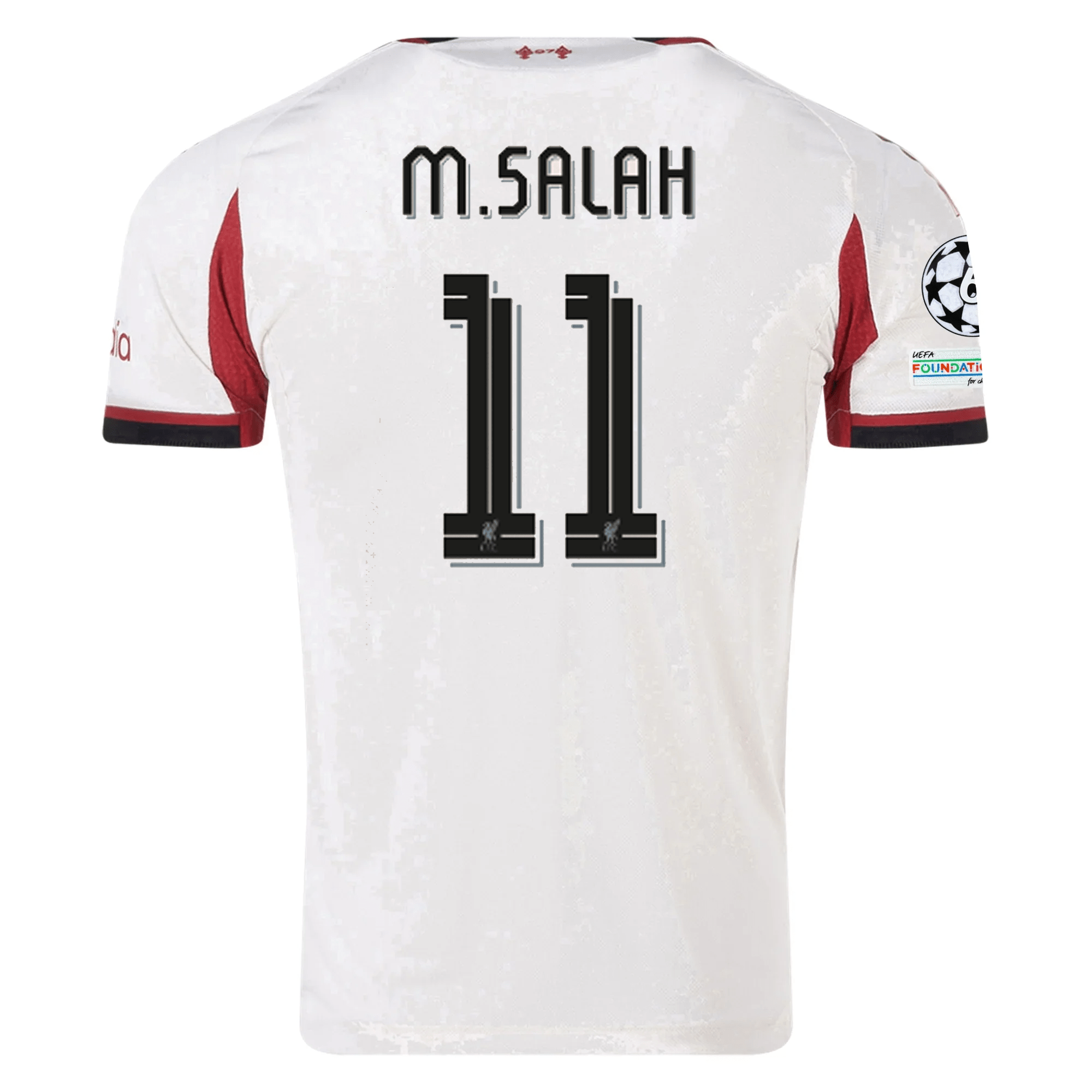Salah商品 adidas Men's Liverpool Authentic Mohamed Salah Away Jersey w/ Champion