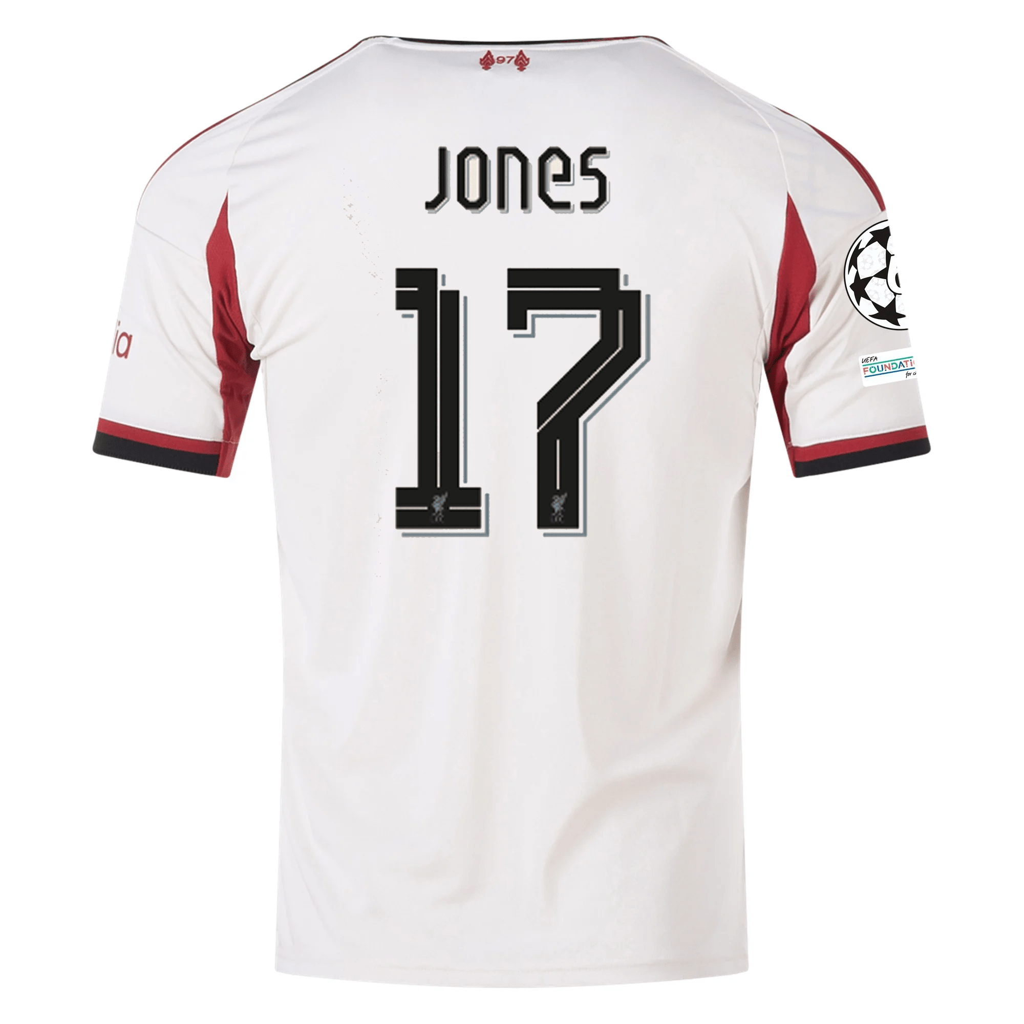 adidas Men's Liverpool Curtis Jones Away Jersey w/ Champions League Pa