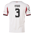 adidas Men's Liverpool Endo Away Jersey w/ Champions League Patches 25/26 (Wonder White)