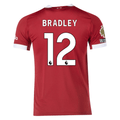 adidas Men's Liverpool FC Authentic Bradley Home Jersey 25/26 w/ EPL + NRFR Patches (Strawberry Red)