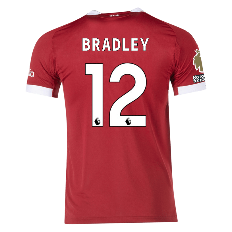 adidas Men's Liverpool FC Authentic Bradley Home Jersey 25/26 w/ EPL + NRFR Patches (Strawberry Red) | SoccerWearhouse
