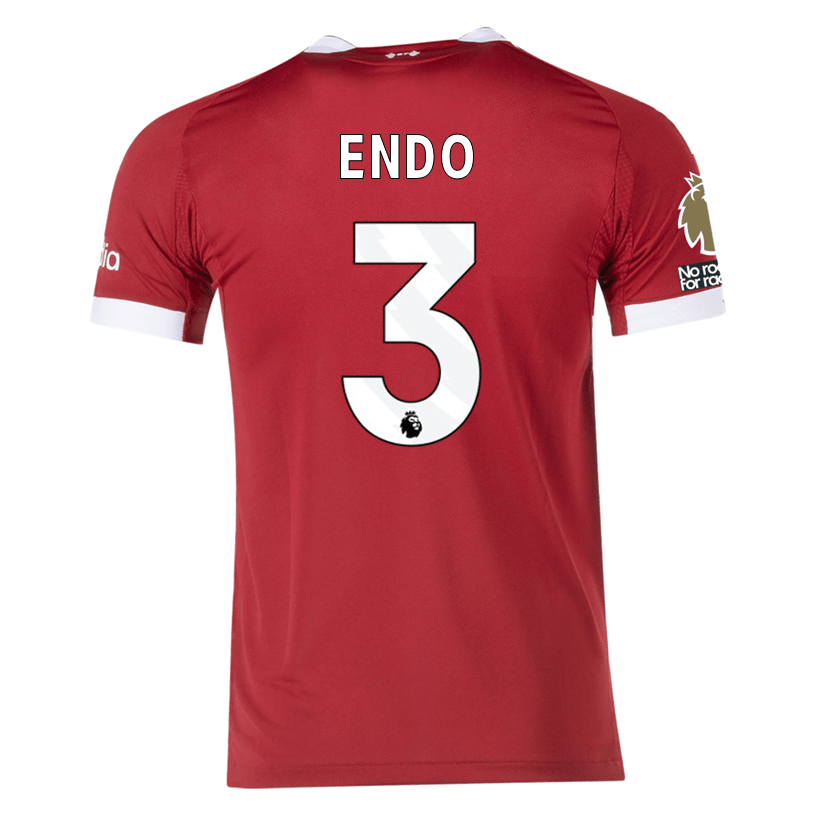 adidas Men's Liverpool FC Authentic Endo Home Jersey 25/26 w/ EPL + NRFR Patches (Strawberry Red) | SoccerWearhouse