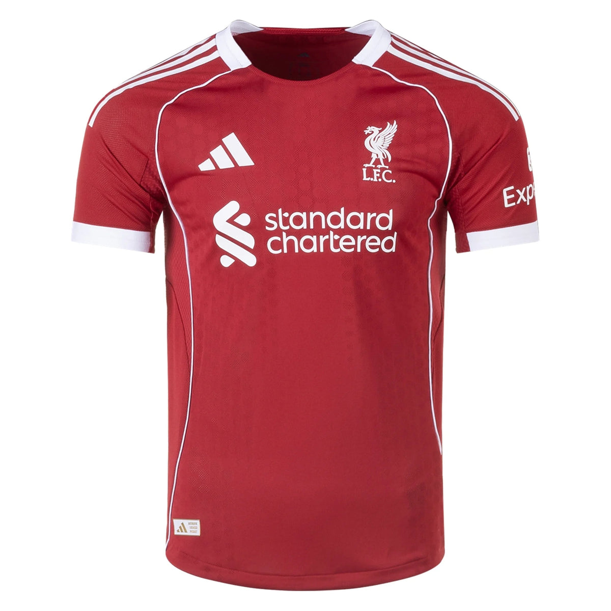 adidas Men's Liverpool FC Authentic Home Jersey 25/26 (Strawberry Red) | SoccerWearhouse