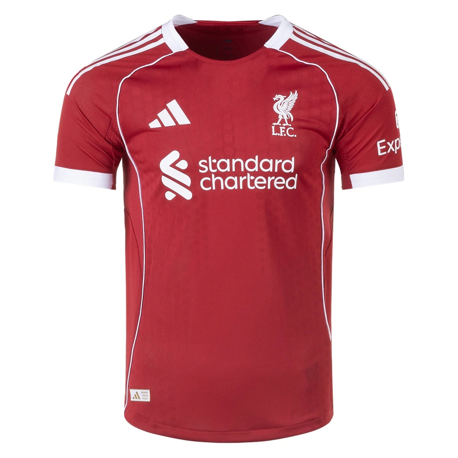 adidas Men's Liverpool FC Authentic Home Jersey 25/26 (Strawberry Red) | SoccerWearhouse