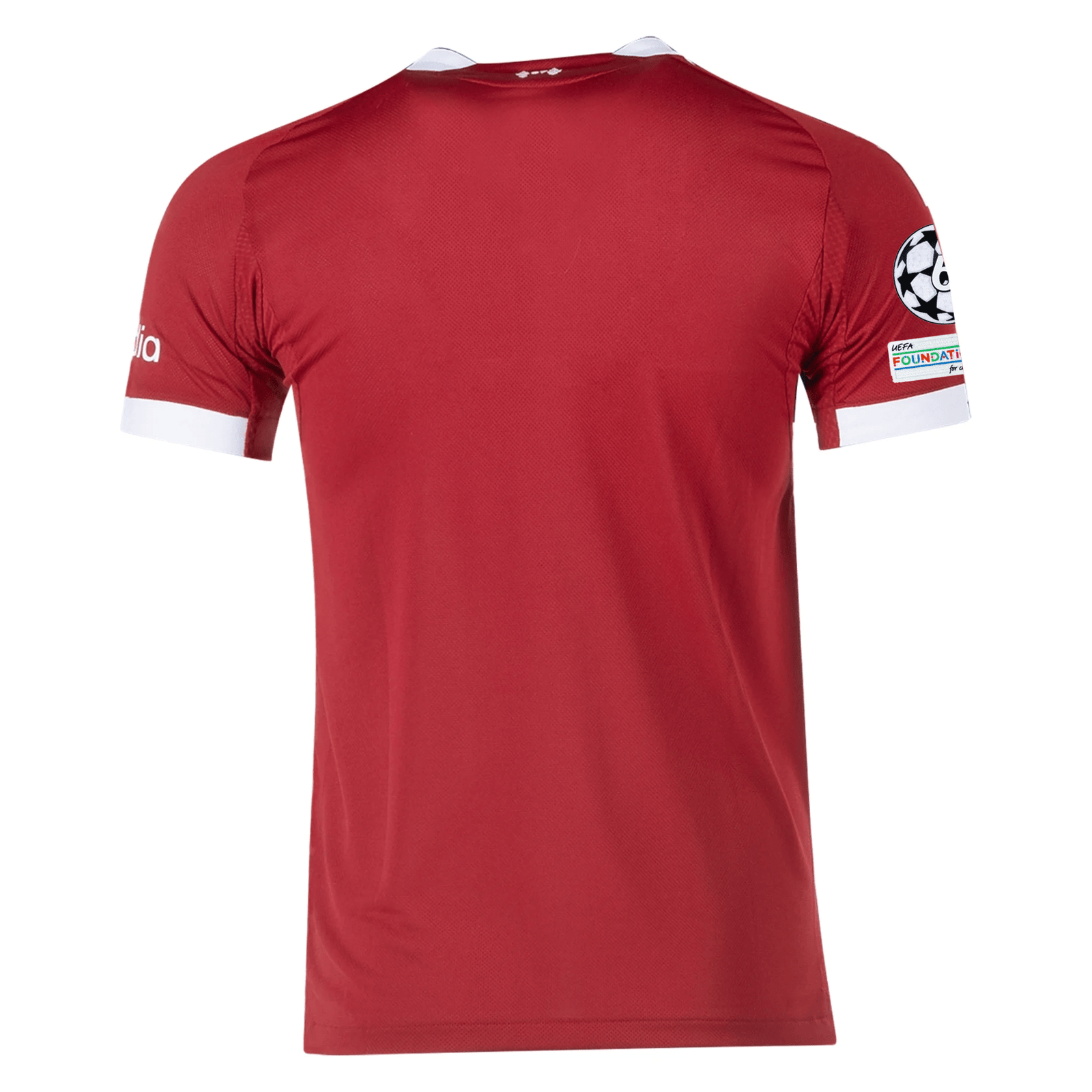 adidas Men's Liverpool FC Authentic Leoni Home Jersey 25/26 w/ Champions League Patches (Strawberry Red) | SoccerWearhouse