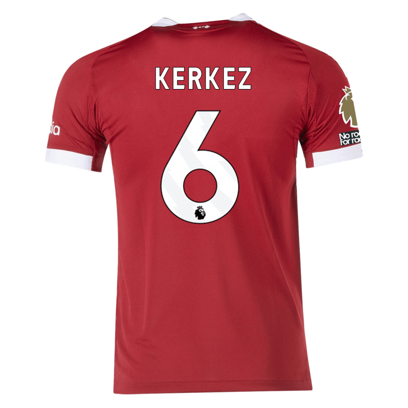 adidas Men's Liverpool FC Authentic Kerkez Home Jersey 25/26 w/ EPL + NRFR Patches (Strawberry Red) | SoccerWearhouse