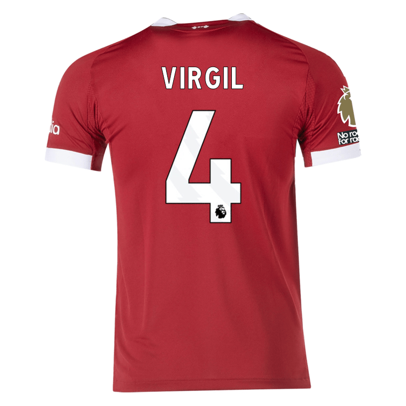 adidas Men's Liverpool FC Authentic Virgil Home Jersey 25/26 w/ EPL + NRFR Patches (Strawberry Red) | SoccerWearhouse