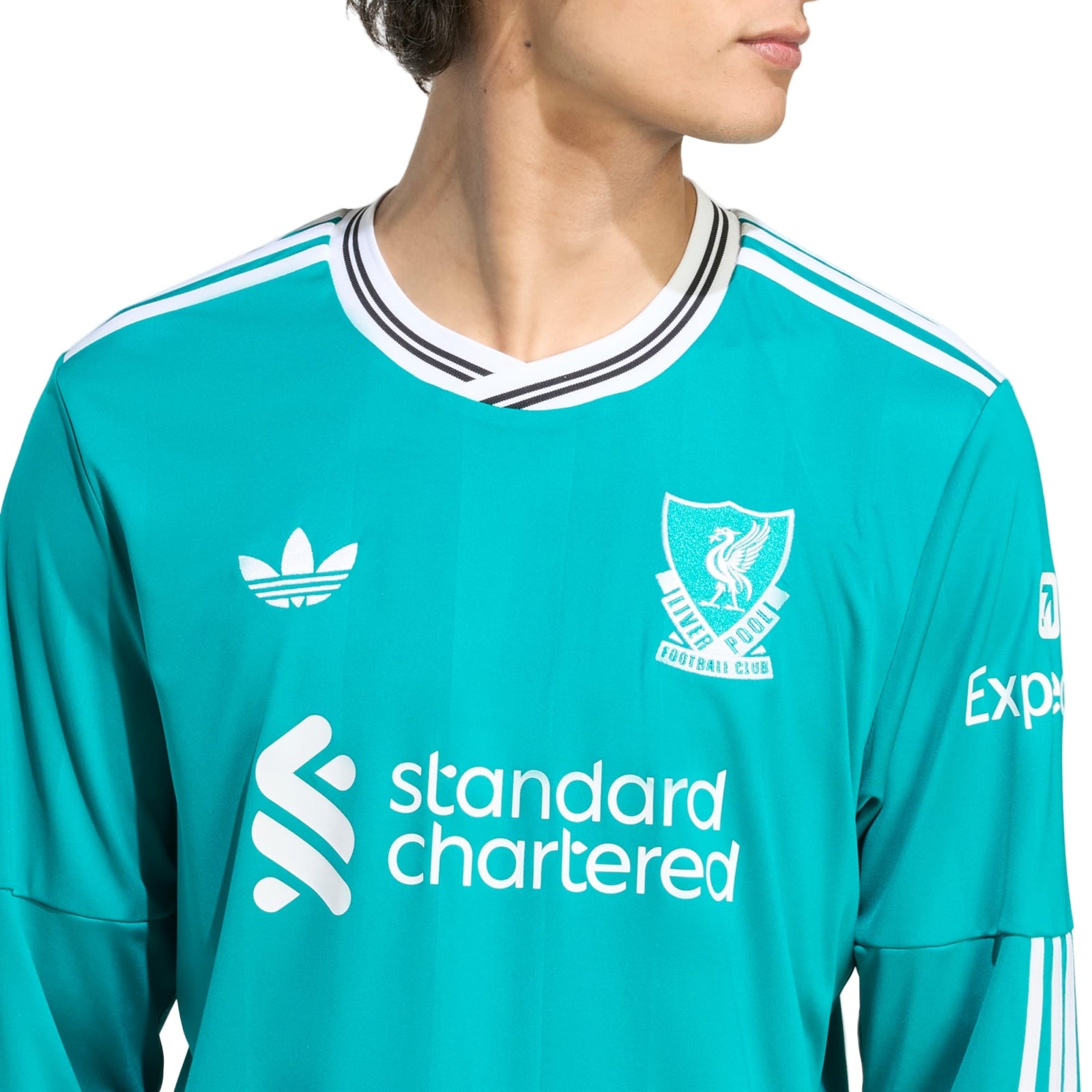 adidas Men's Liverpool FC Long Sleeve 25/26 Third Jersey (Sea Green) | SoccerWearhouse